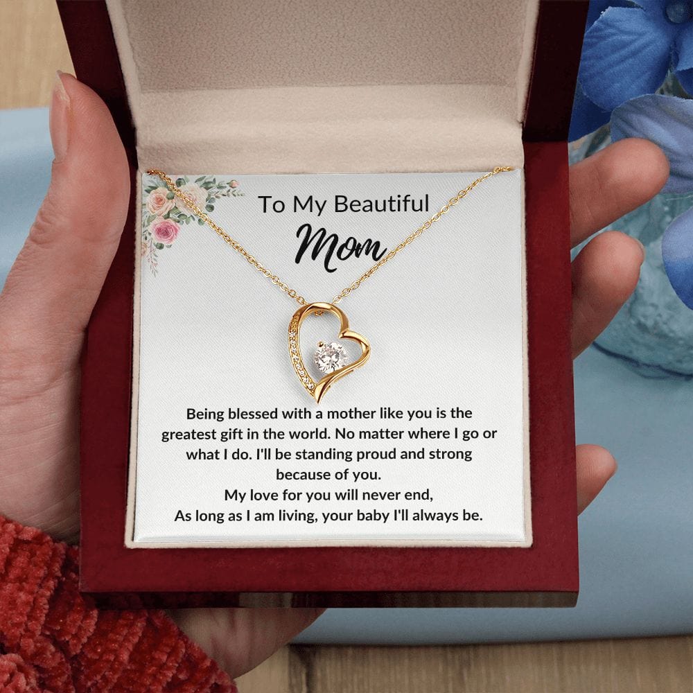 To My Beautiful Mom | Forever Love Necklace