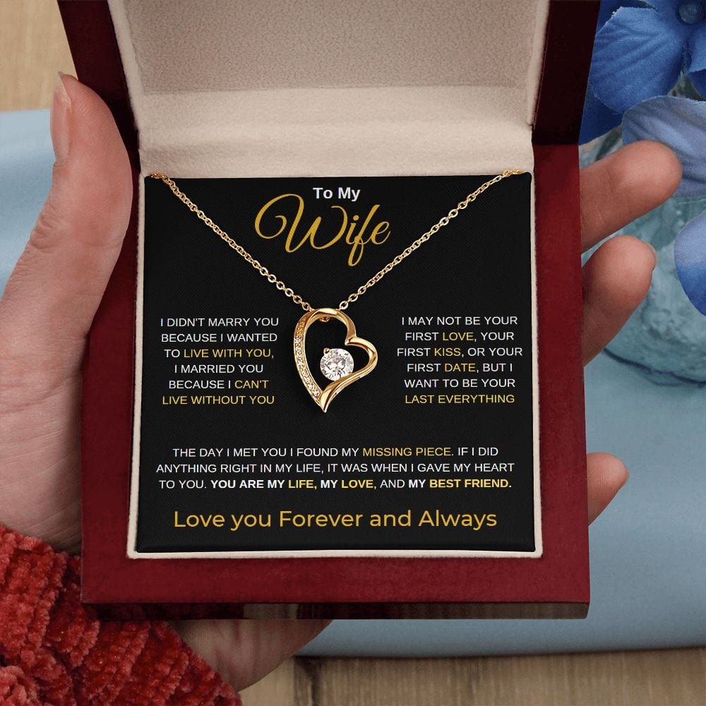 To My Wife - Love You Forever - Forever Love Necklace