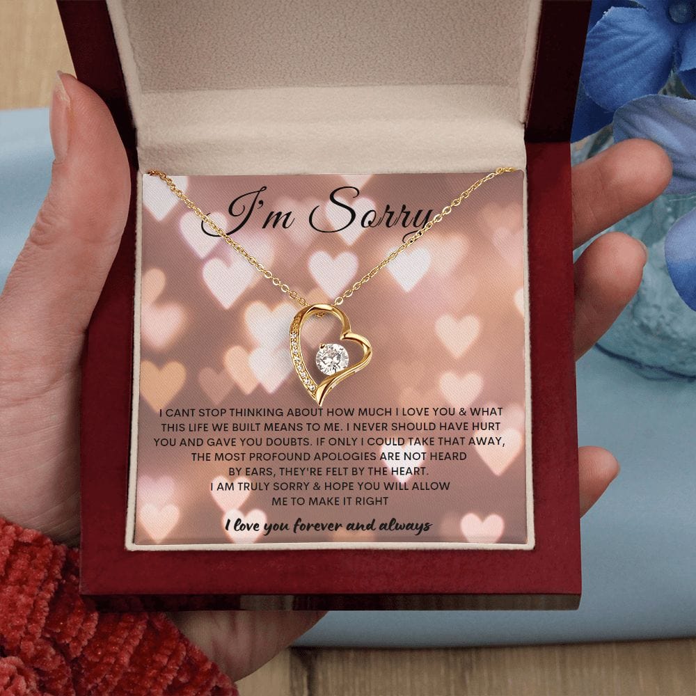 I'm Sorry - Love you Forever Love Necklace