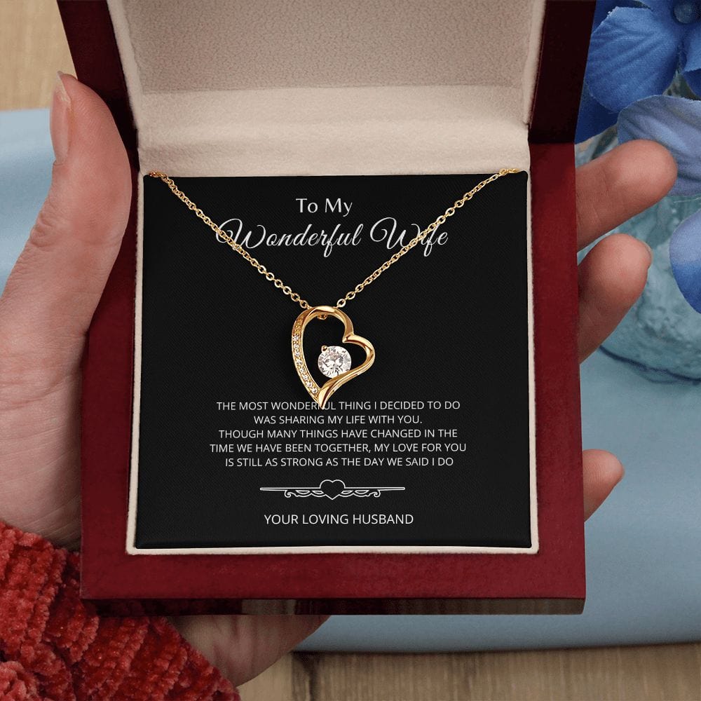 To My Wonderful Wife - Forever Love Necklace