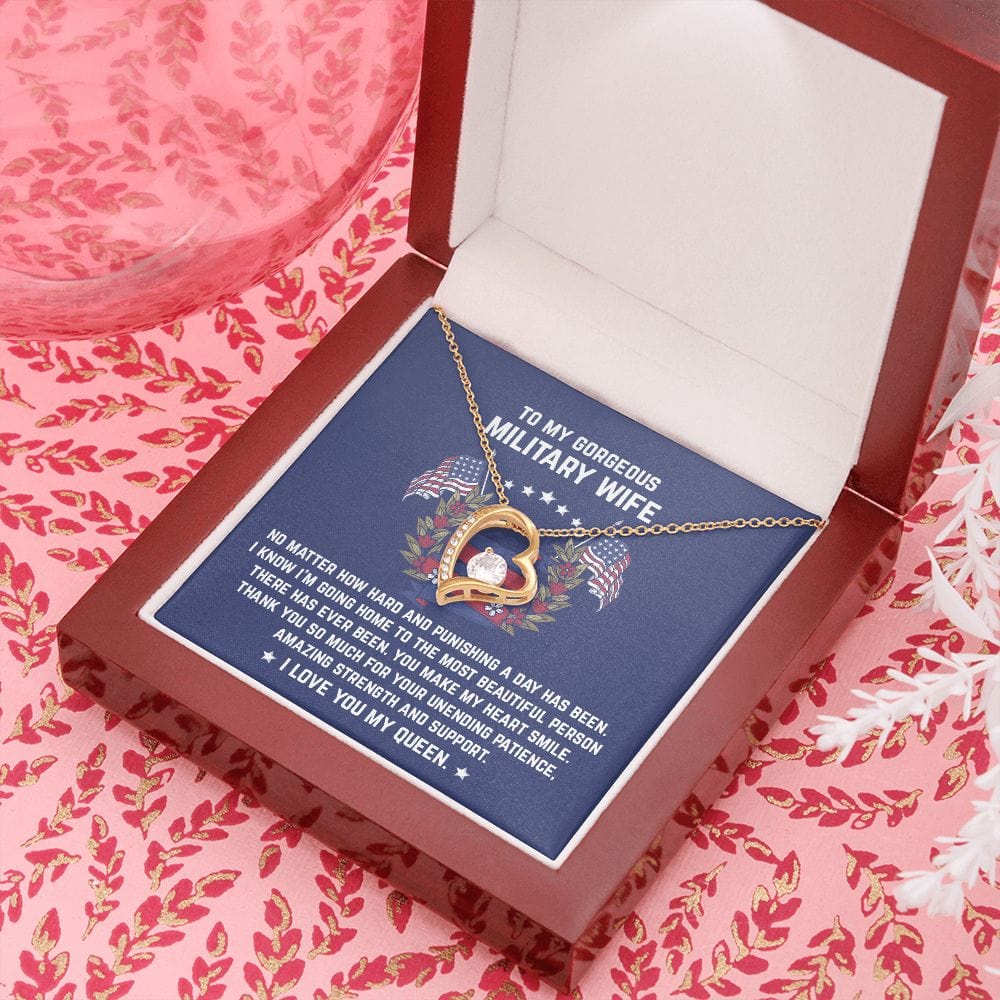 To My Gorgeous Military Wife | Forever Love Necklace