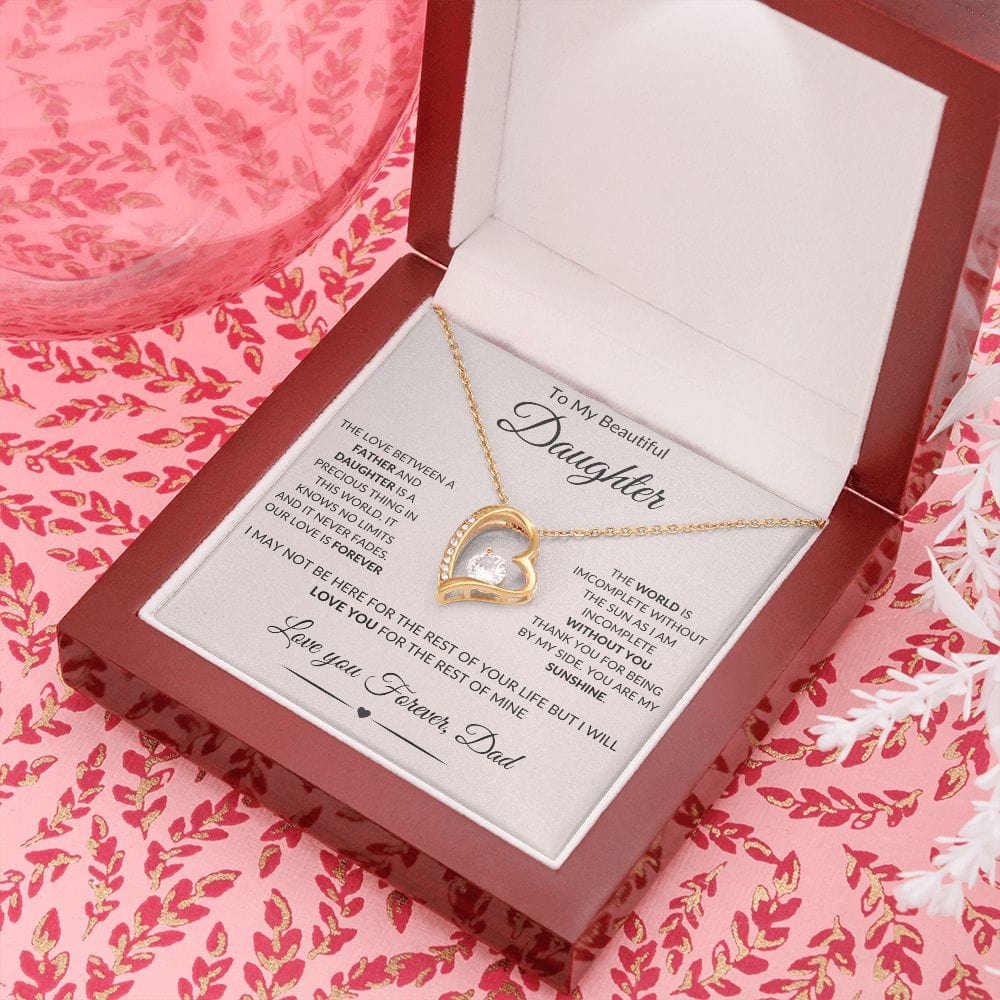 To My Beautiful Daughter | Forever Love Necklace