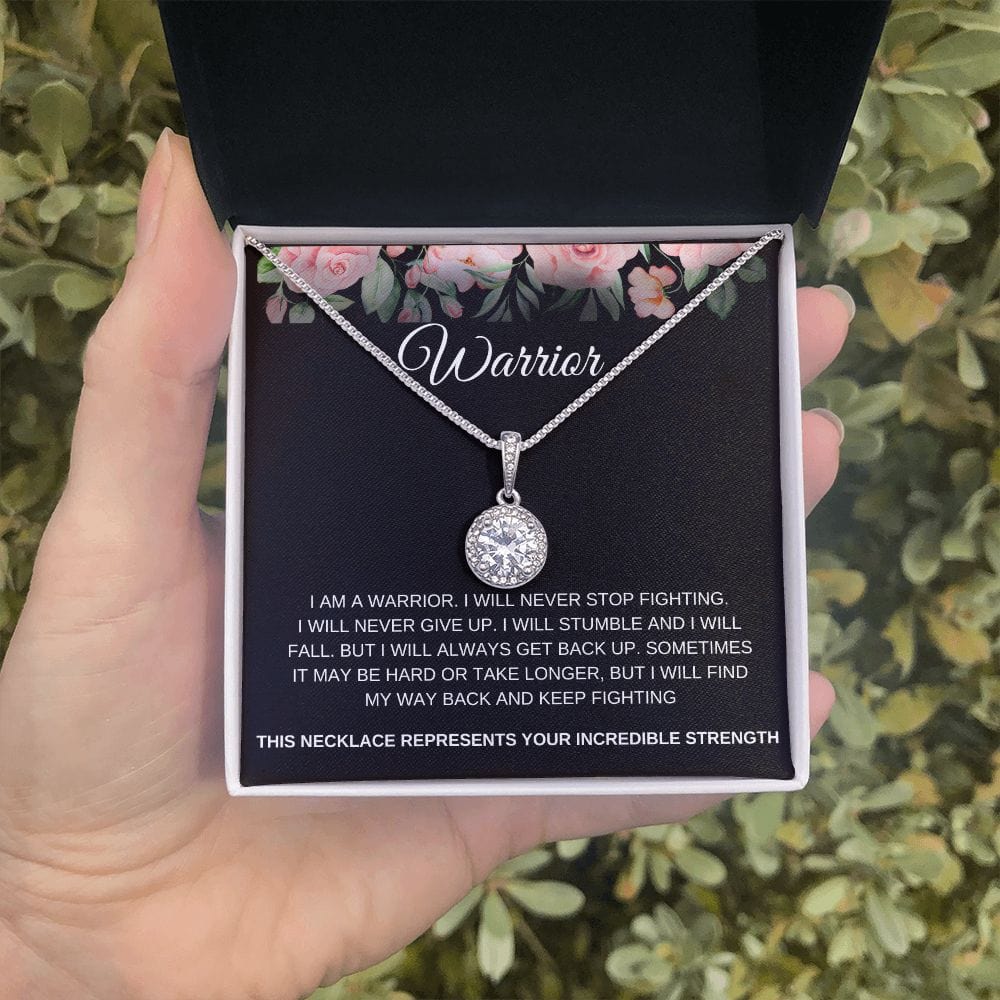 I Am A Warrior - Eternal Hope Necklace - Breast Cancer Awareness, Cancer Survior