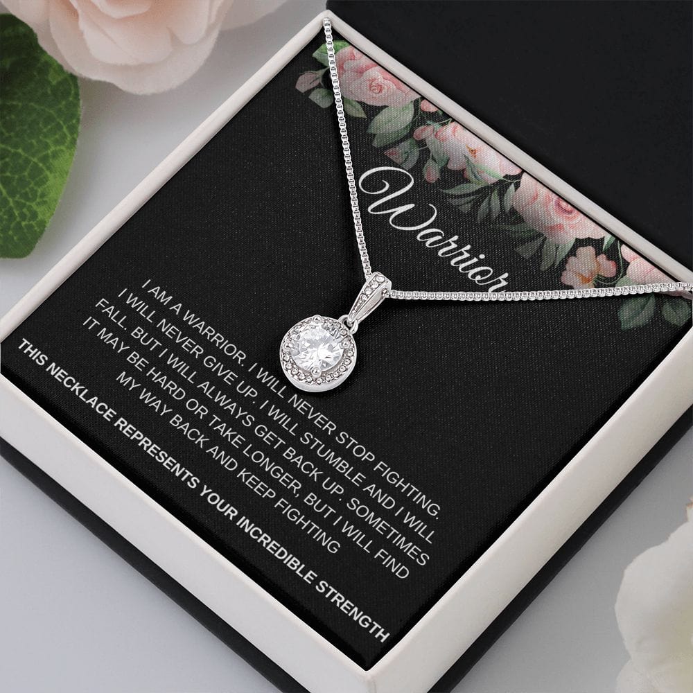 I Am A Warrior - Eternal Hope Necklace - Breast Cancer Awareness, Cancer Survior