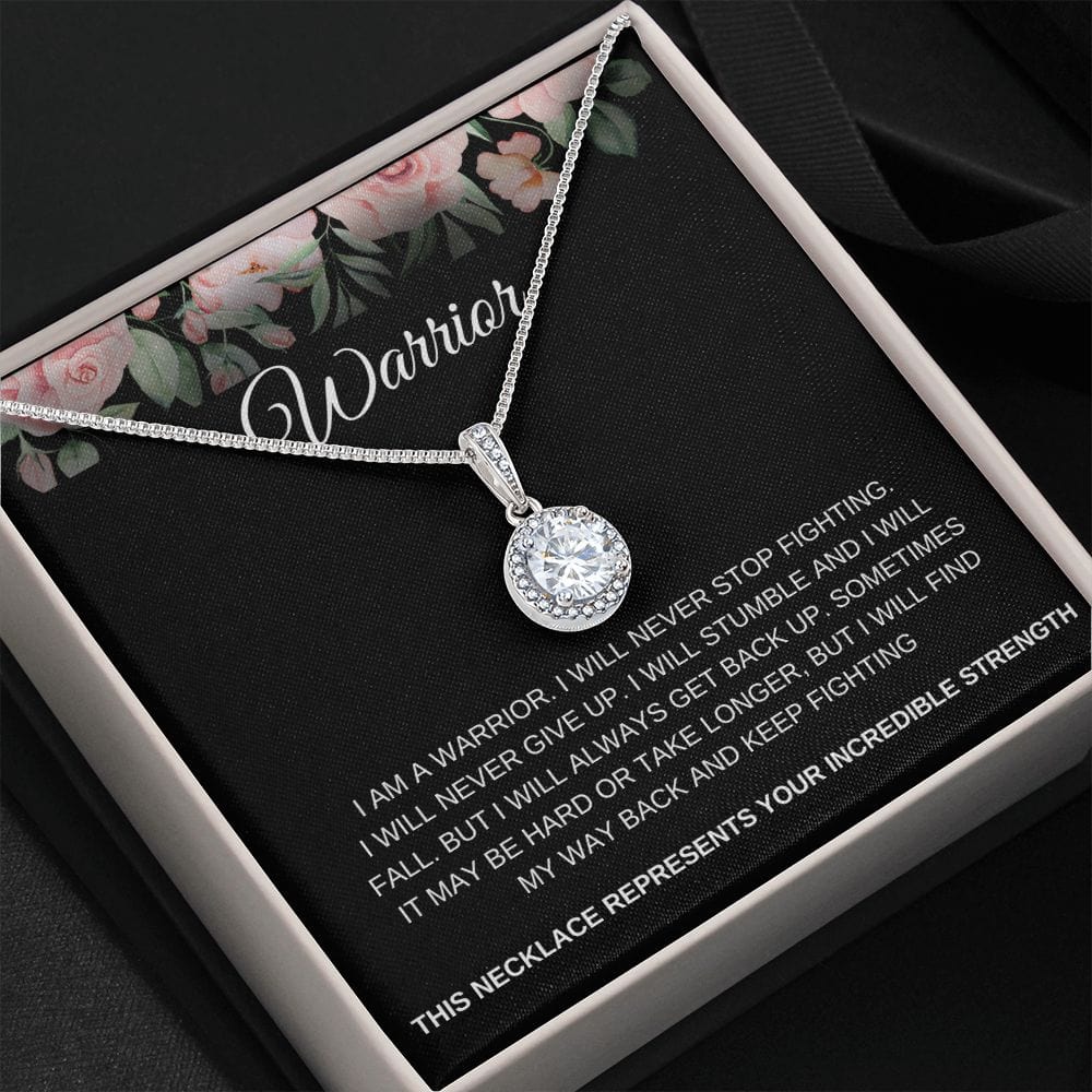 I Am A Warrior - Eternal Hope Necklace - Breast Cancer Awareness, Cancer Survior