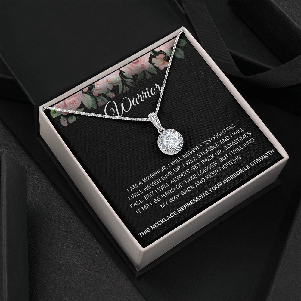 I Am A Warrior - Eternal Hope Necklace - Breast Cancer Awareness, Cancer Survior