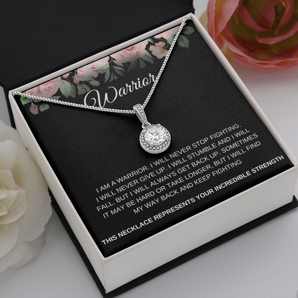I Am A Warrior - Eternal Hope Necklace - Breast Cancer Awareness, Cancer Survior