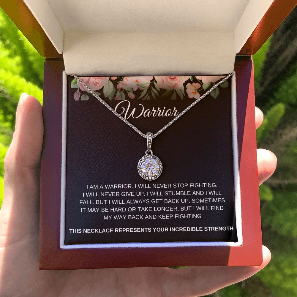 I Am A Warrior - Eternal Hope Necklace - Breast Cancer Awareness, Cancer Survior