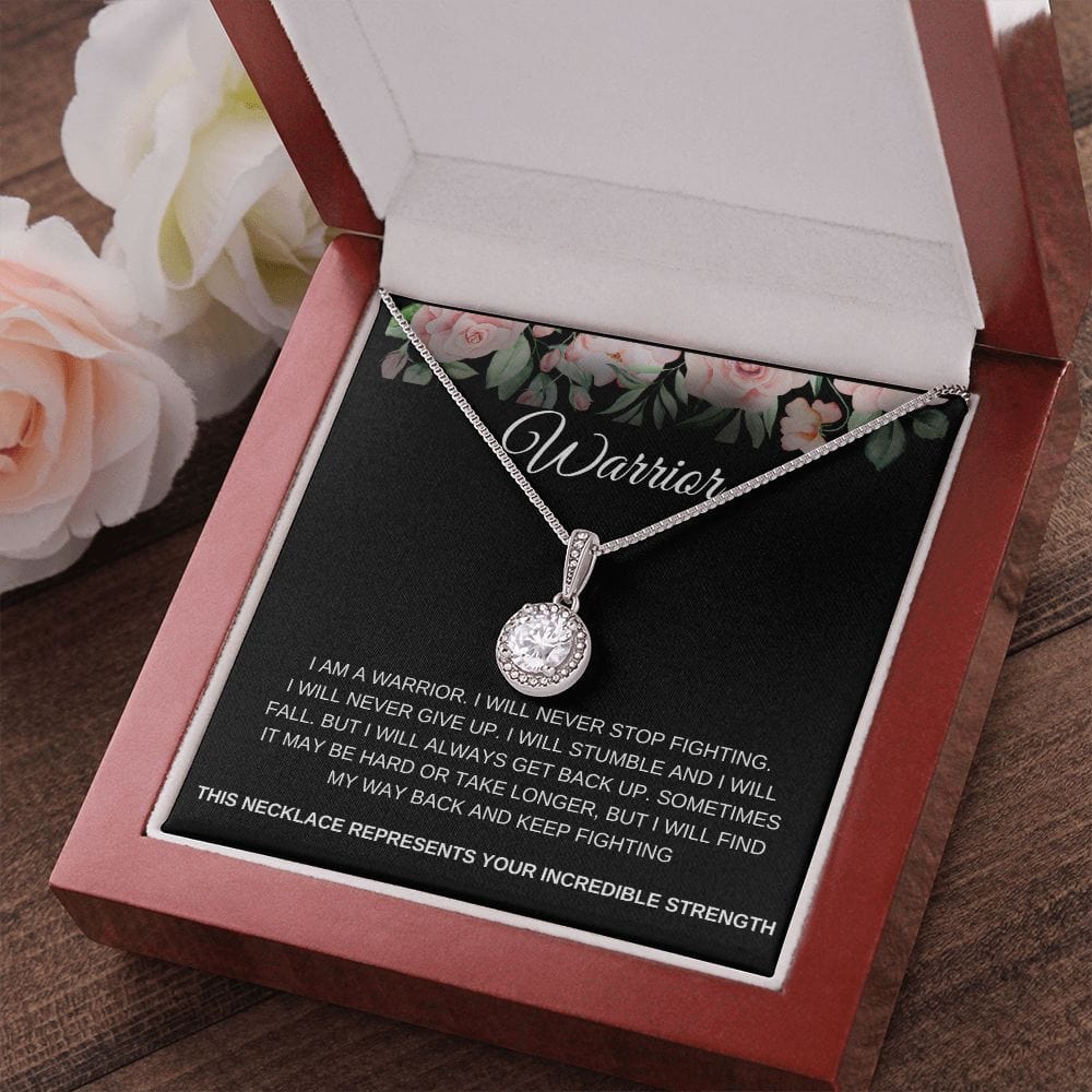 I Am A Warrior - Eternal Hope Necklace - Breast Cancer Awareness, Cancer Survior