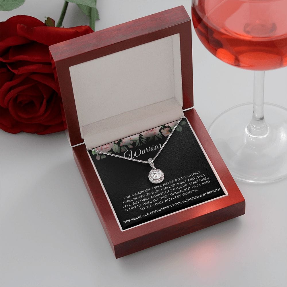 I Am A Warrior - Eternal Hope Necklace - Breast Cancer Awareness, Cancer Survior