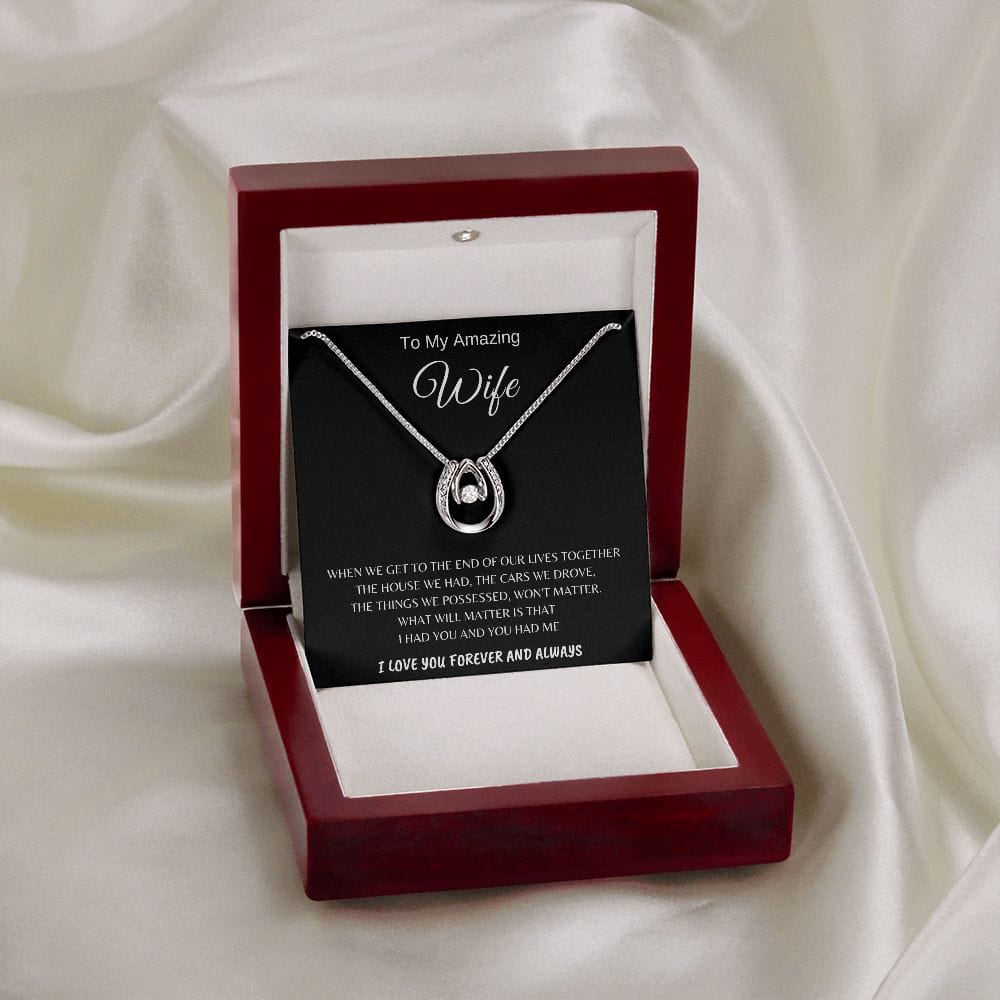 To My Amazing Wife - Lucky In Love Necklace