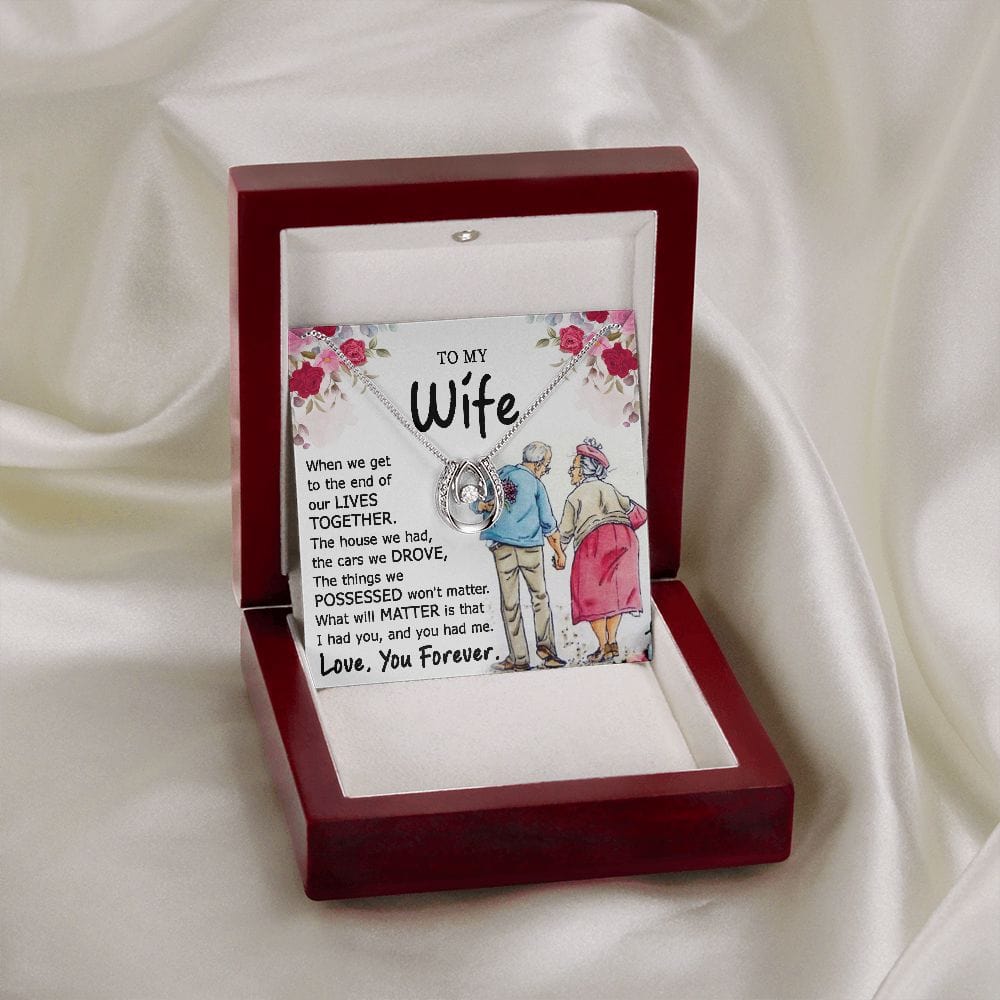 To My Wife - Lives Together Lucky in Love Necklace