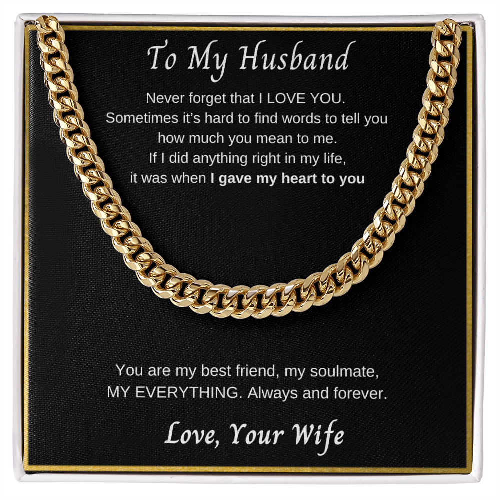 Cuban Chain Necklace | To My Husband