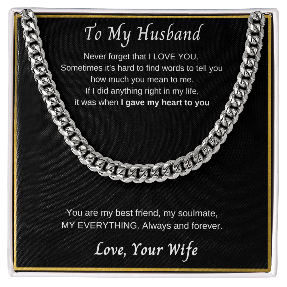 Cuban Chain Necklace | To My Husband