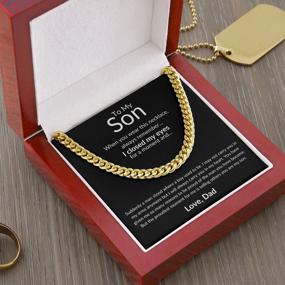 To My Son - Love Dad | Cuban Link Chain