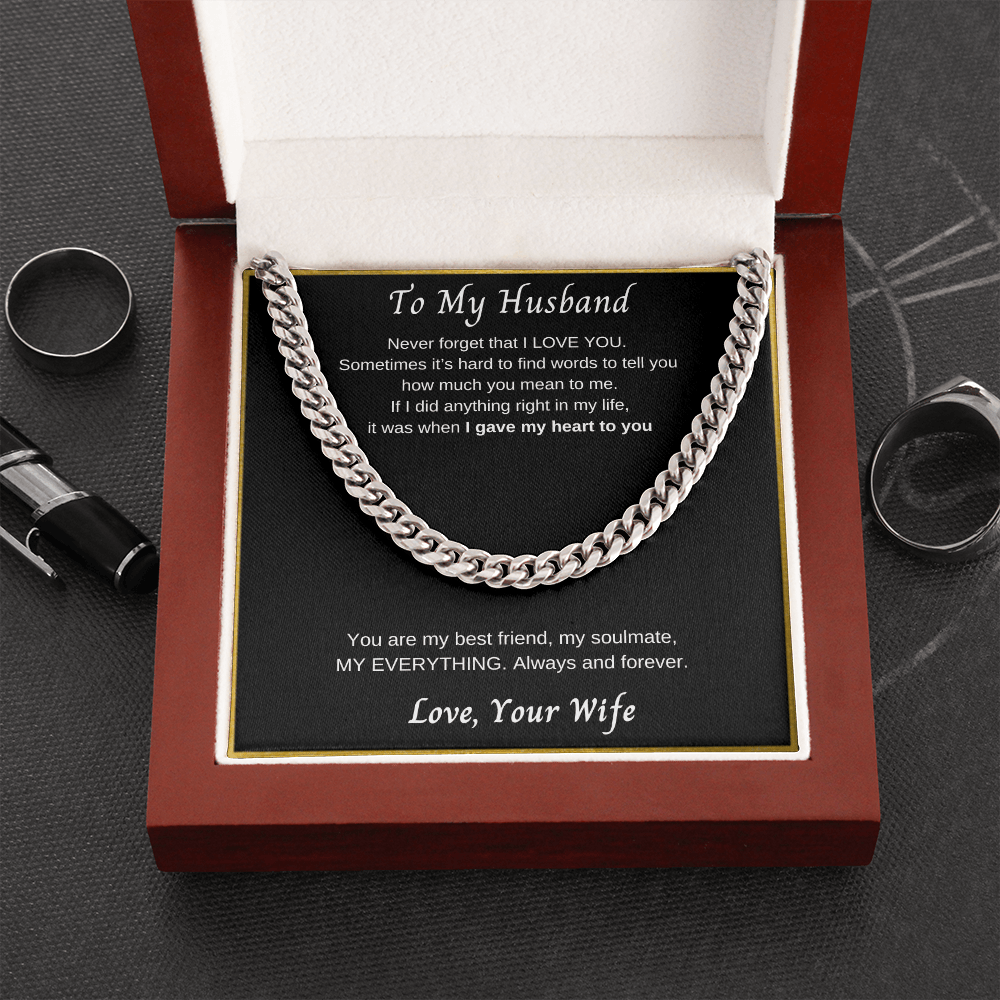 Cuban Chain Necklace | To My Husband
