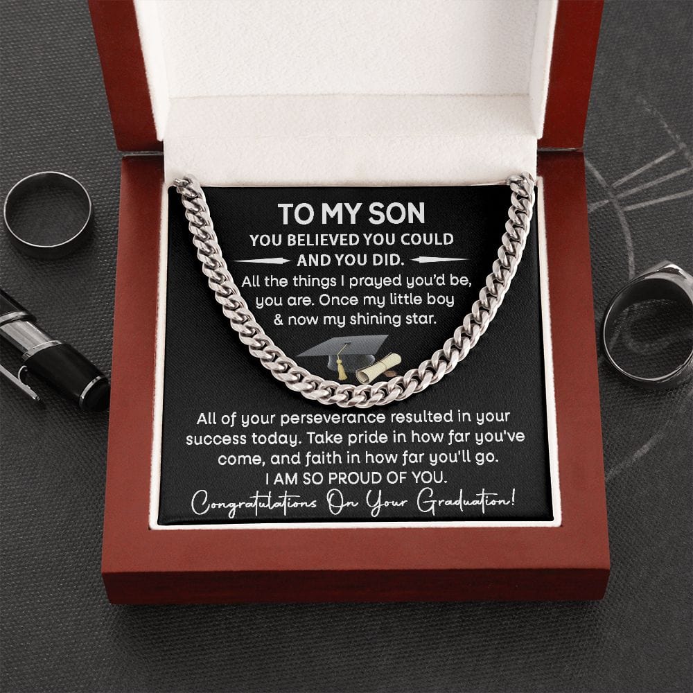 To My Son - You Believed Cuban Link Necklace