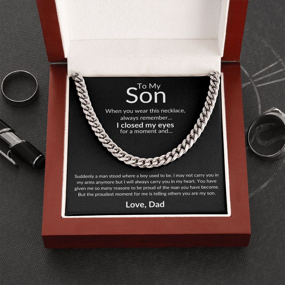 To My Son - Love Dad | Cuban Link Chain