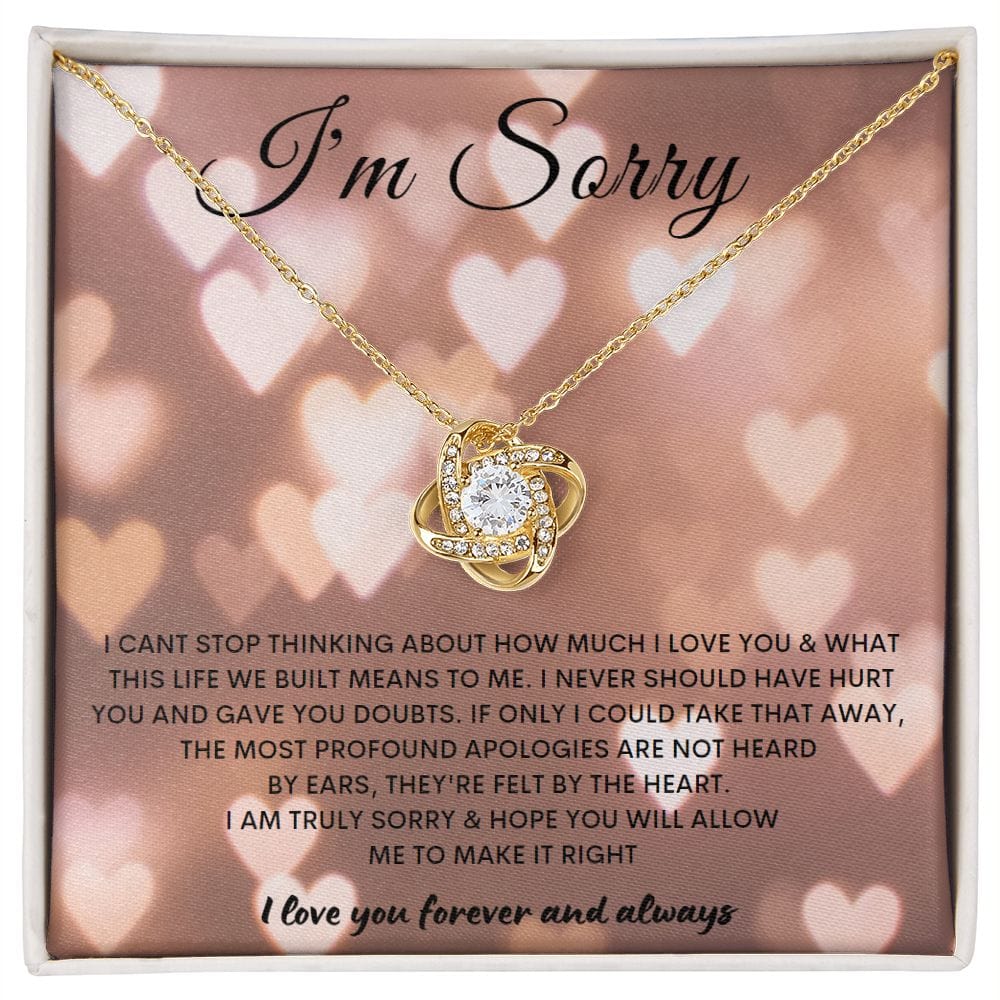 I'm Sorry - Love Knot Necklace