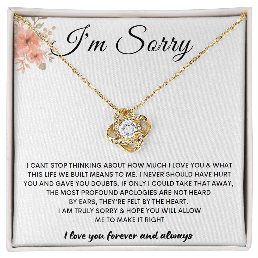 I'm Sorry - Love Knot Necklace