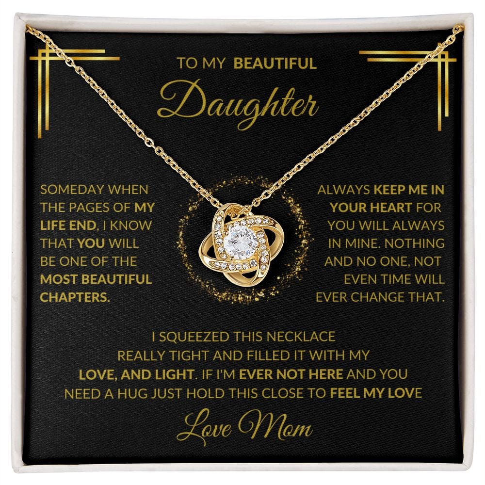 Love Knot Necklace | To My Beautiful Daughter Love Mom