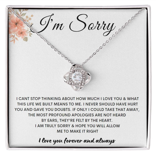 I'm Sorry - Love Knot Necklace