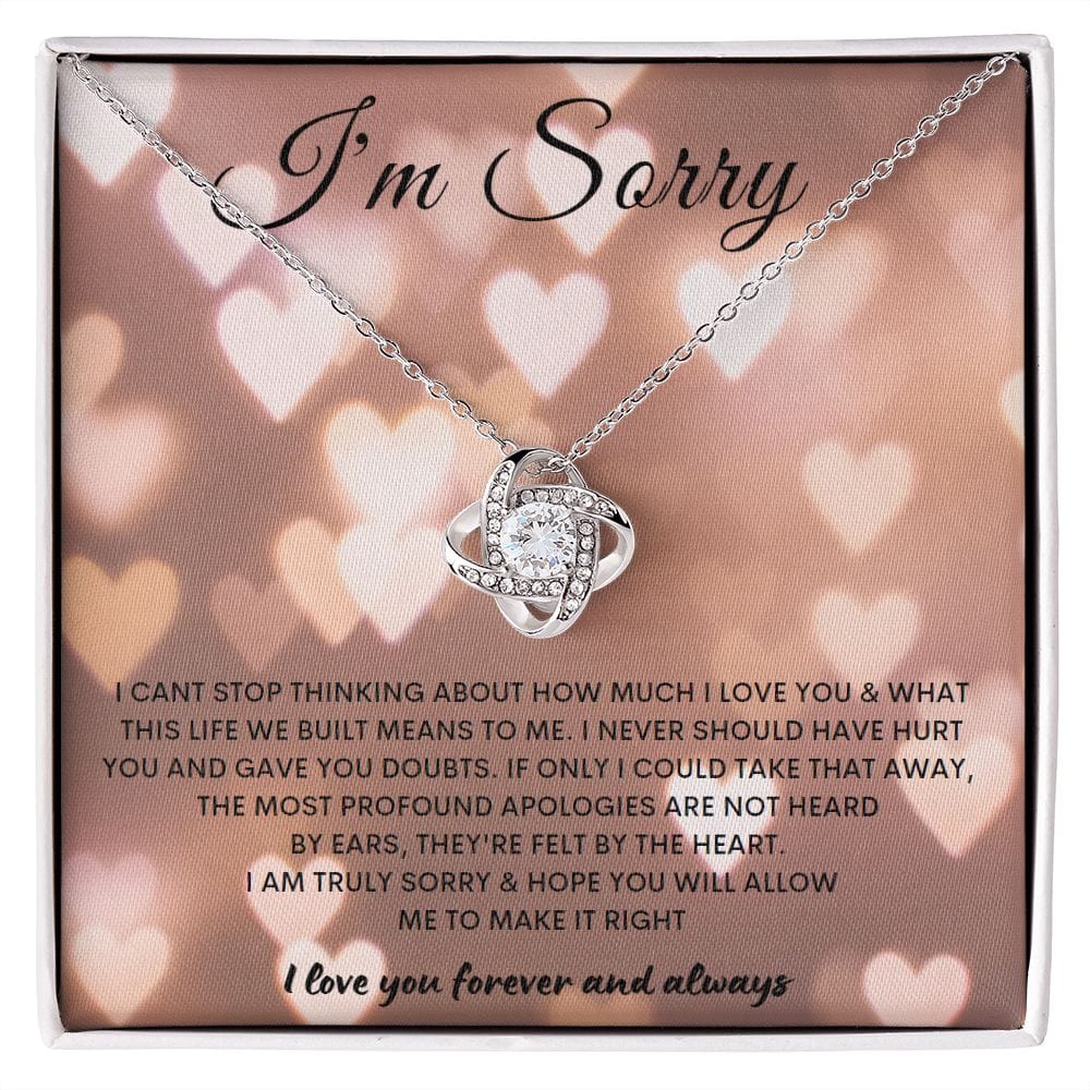 I'm Sorry - Love Knot Necklace