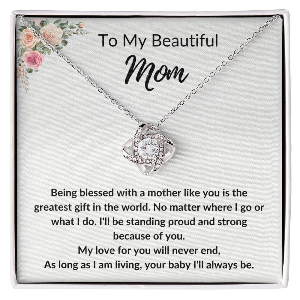 To My Beautiful Mom | Love Knot Necklace