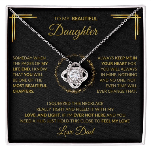 Love Knot Necklace | To My Beautiful Daughter Love Dad