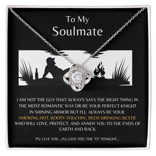 To My Soulmate - Bestie Love Knot Necklace