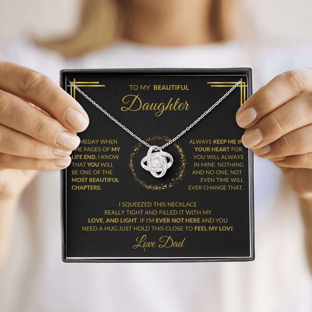 Love Knot Necklace | To My Beautiful Daughter Love Dad