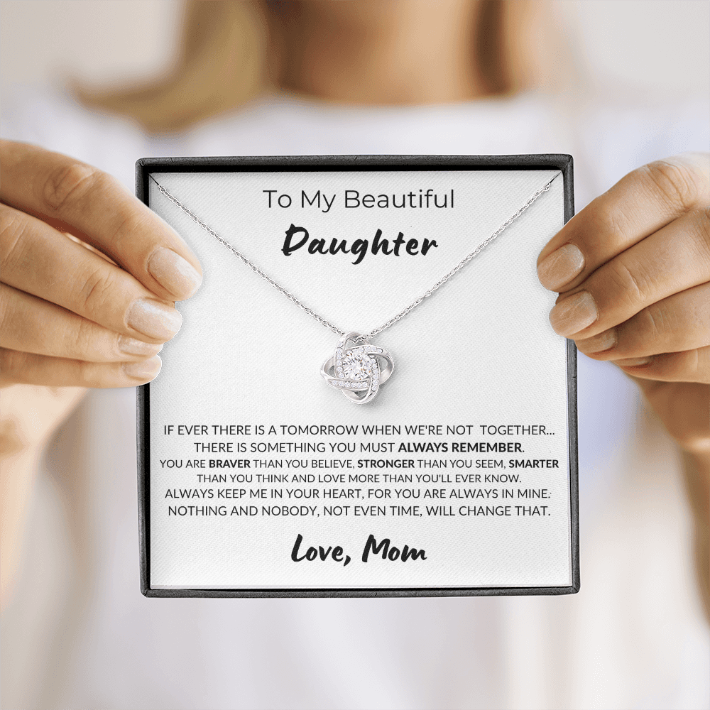 To My Beautiful Daughter | Love Knot Necklace