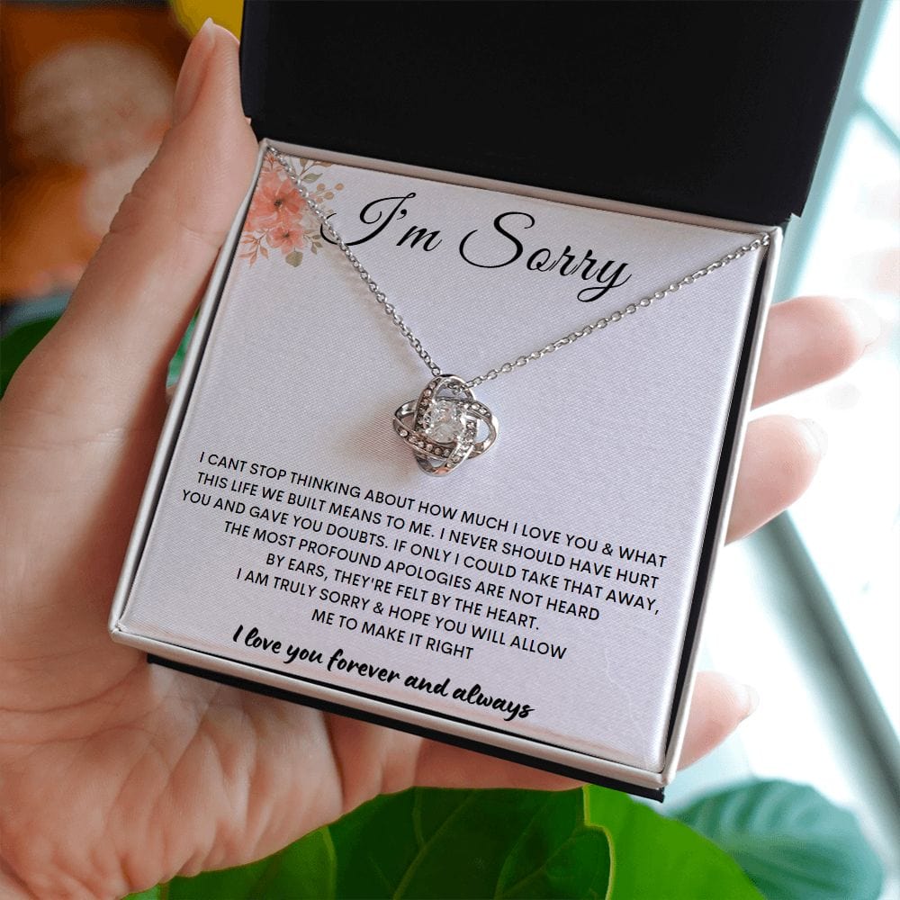I'm Sorry - Love Knot Necklace