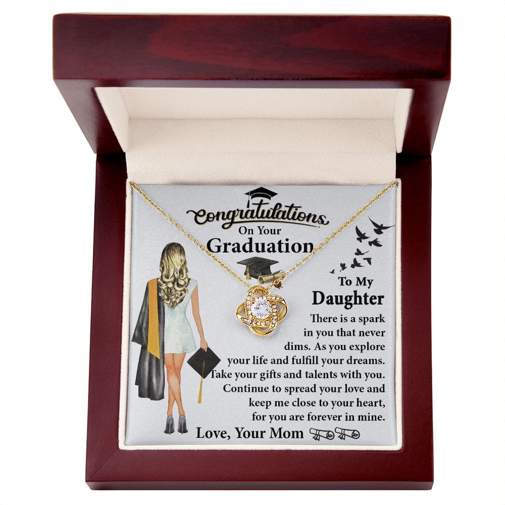 To My Daughter on Graduation Love Knot Necklace
