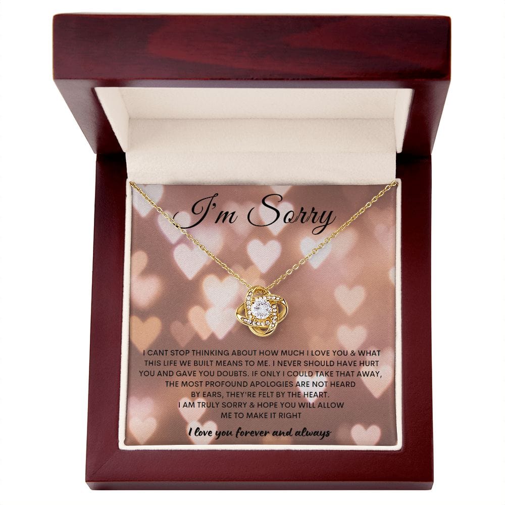 I'm Sorry - Love Knot Necklace