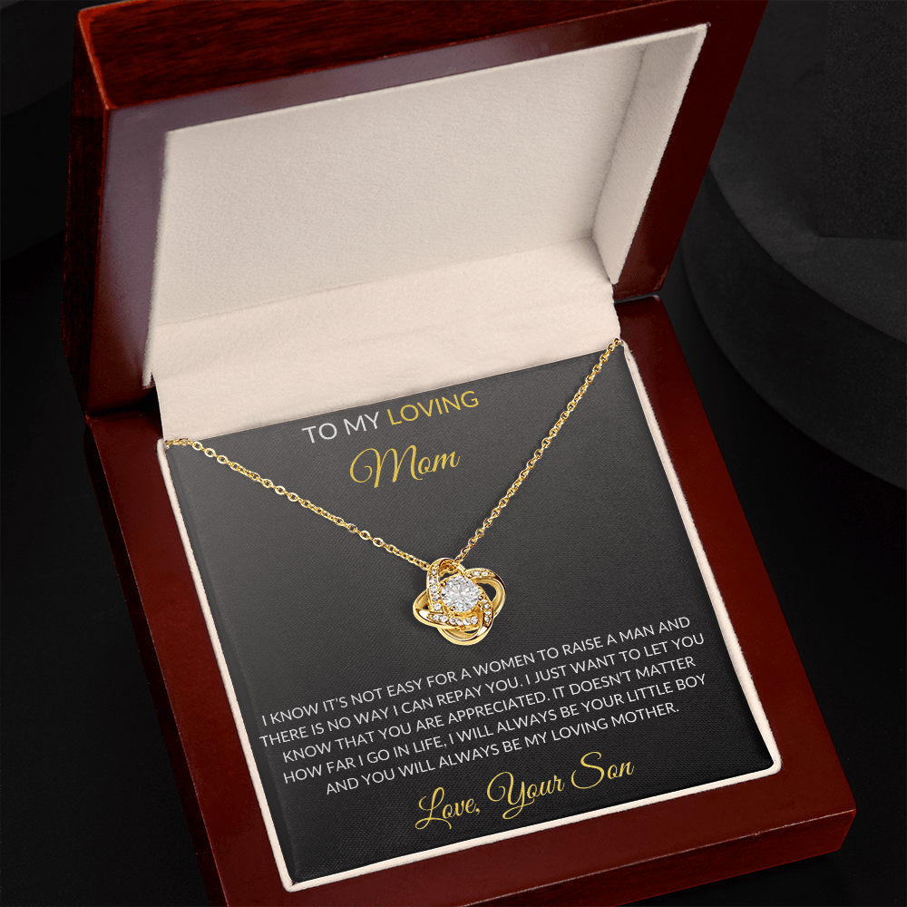 To My Loving Mom - Love Knot Necklace