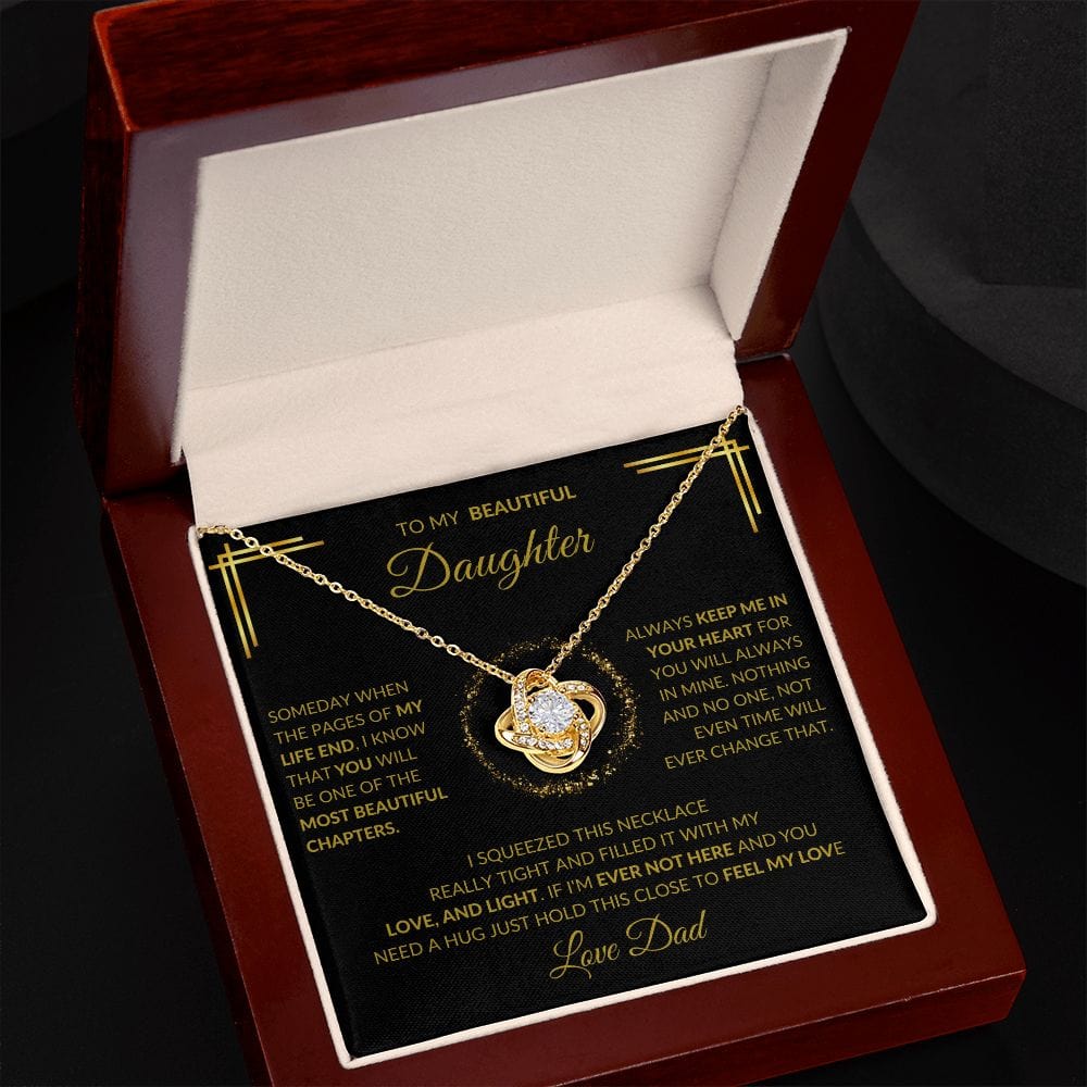 Love Knot Necklace | To My Beautiful Daughter Love Dad