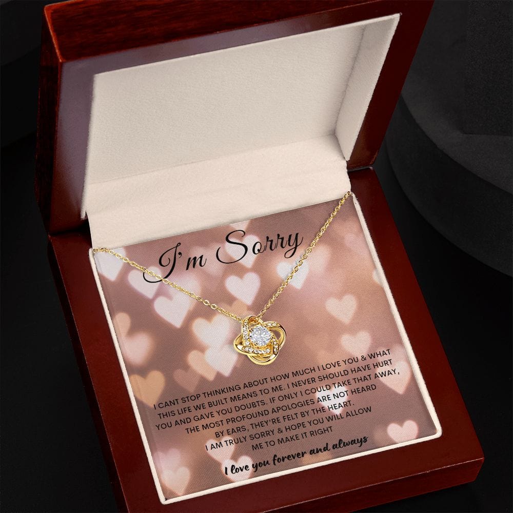 I'm Sorry - Love Knot Necklace