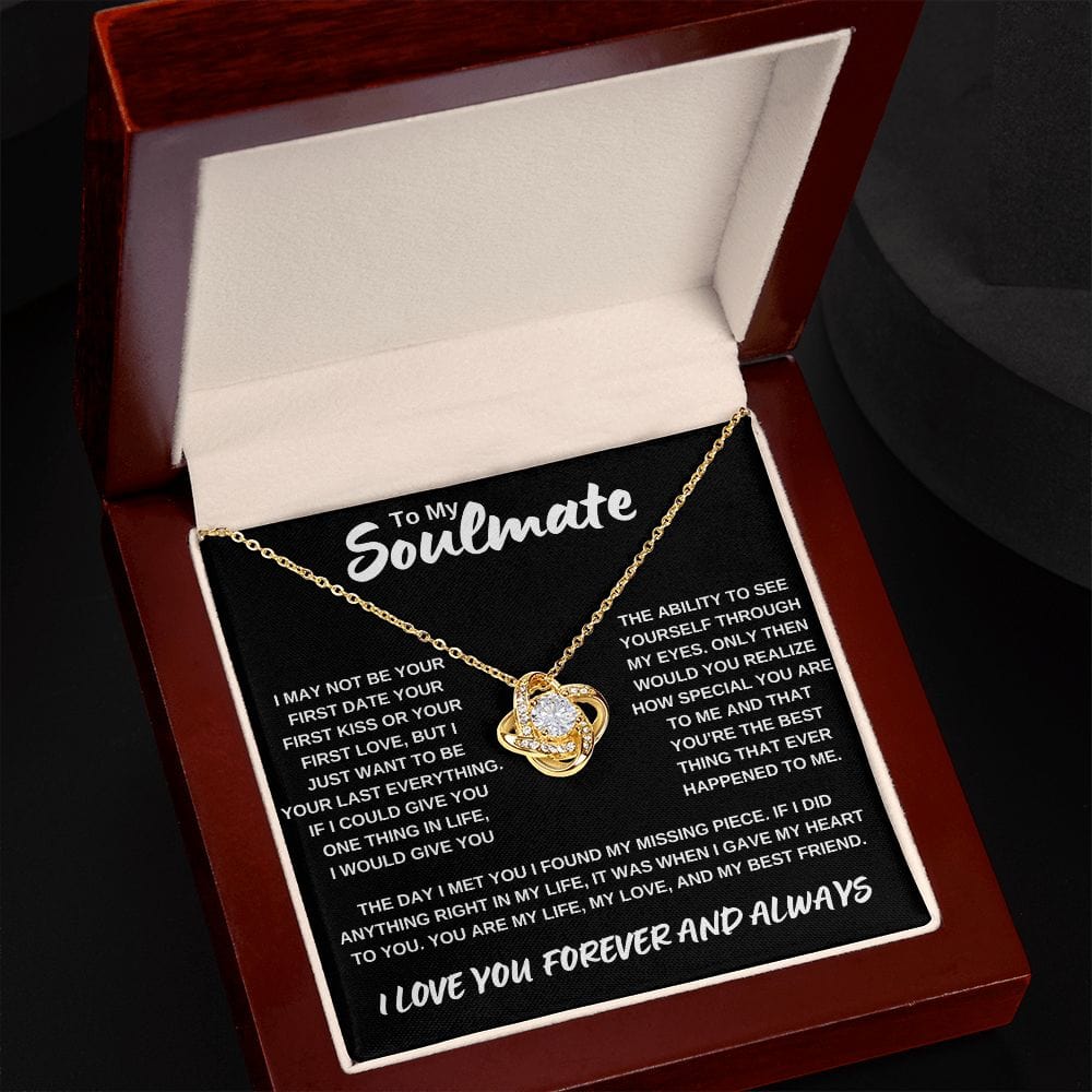 To My Soulmate | Forever and Always | Love Knot Necklace
