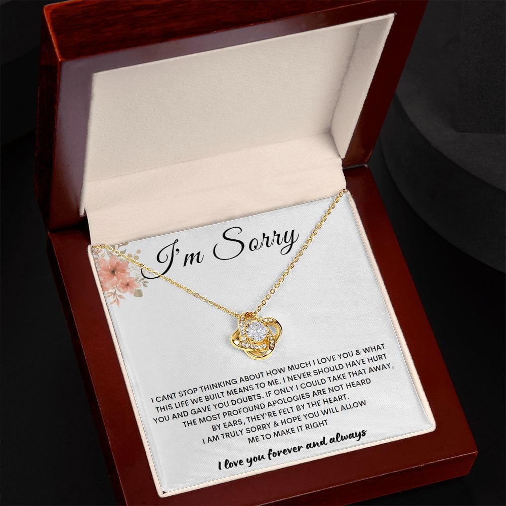 I'm Sorry - Love Knot Necklace