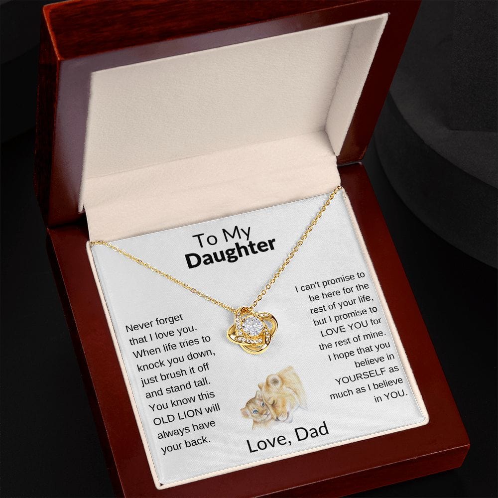 To My Daughter Love Dad | Love Knot Necklace