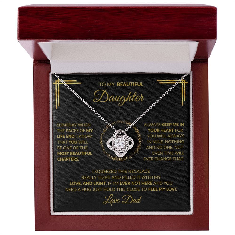 Love Knot Necklace | To My Beautiful Daughter Love Dad