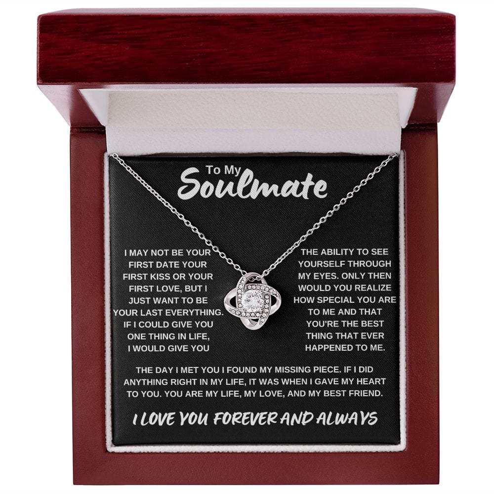 To My Soulmate | Forever and Always | Love Knot Necklace