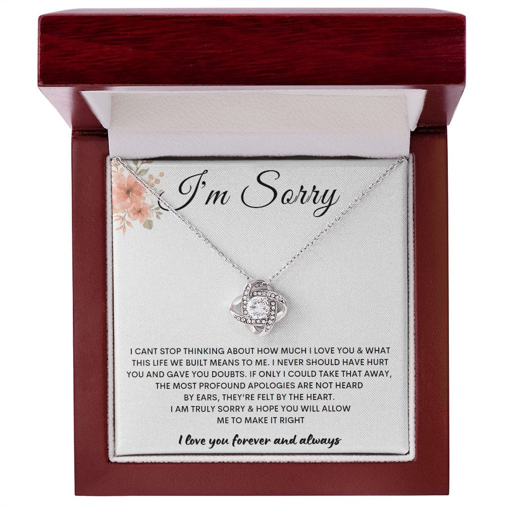 I'm Sorry - Love Knot Necklace