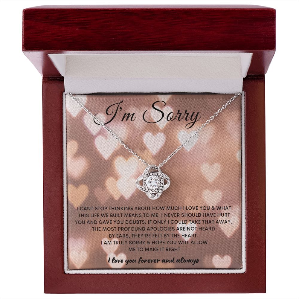 I'm Sorry - Love Knot Necklace