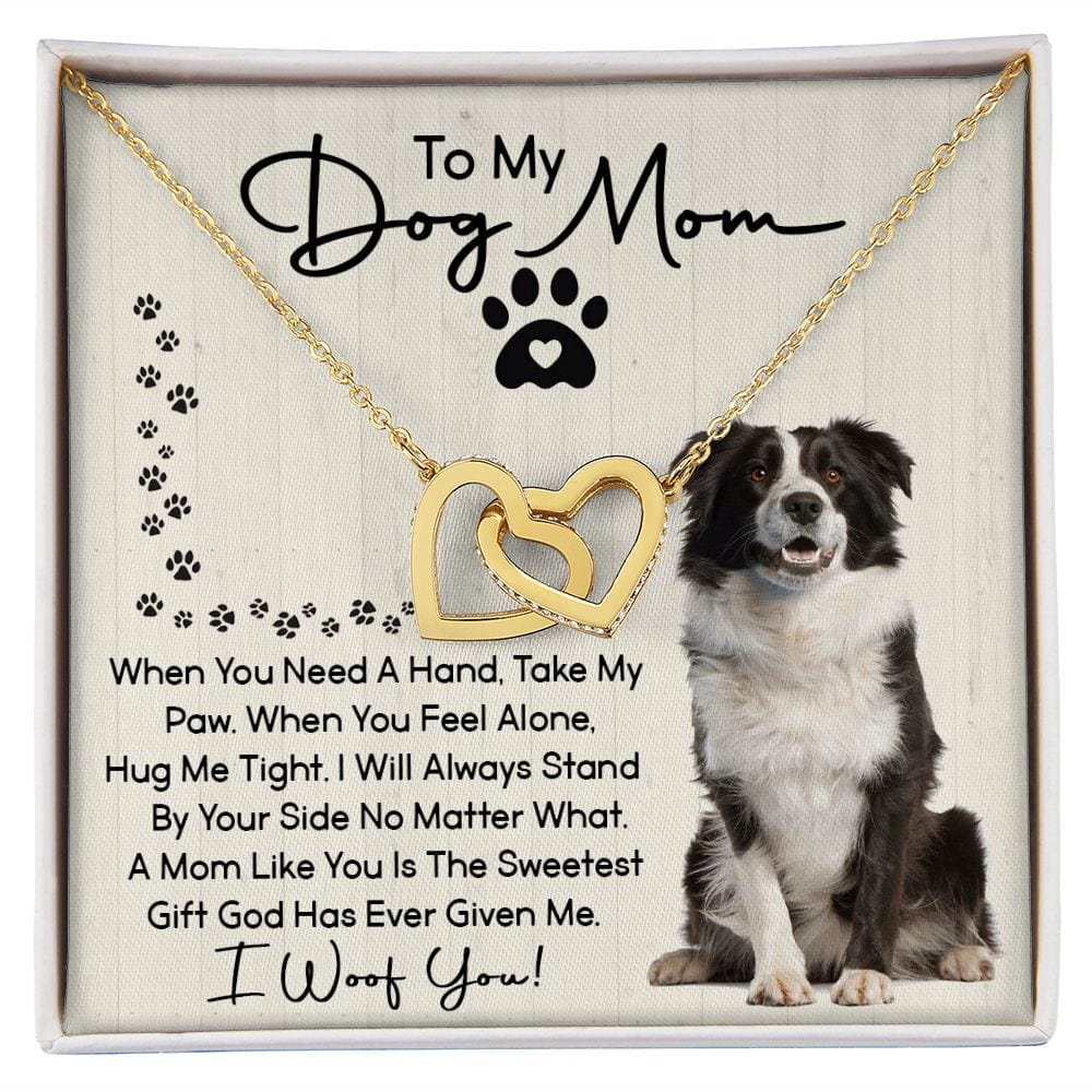Dog Mom - I Woof You | Interlocking Hearts Necklace