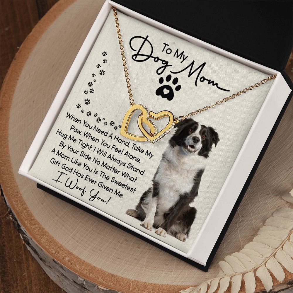 Dog Mom - I Woof You | Interlocking Hearts Necklace