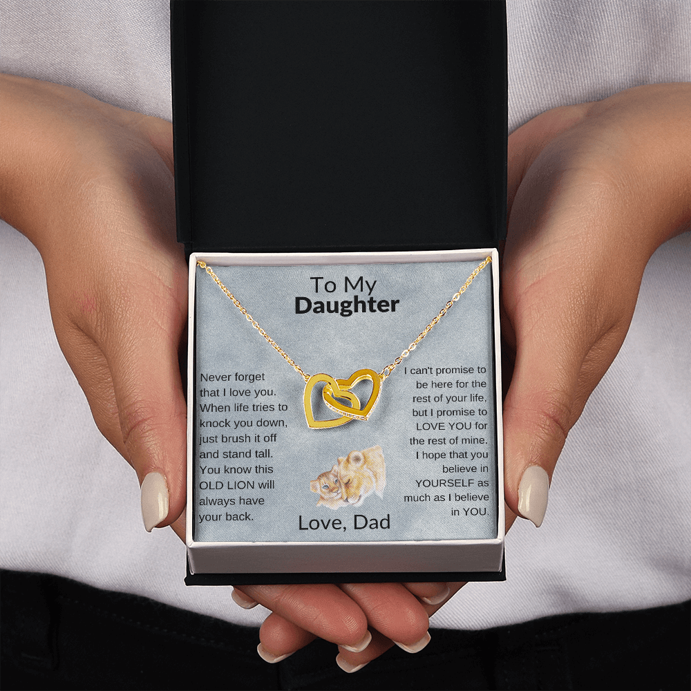 Interlocking Hearts Necklace | To My Daughter from Dad