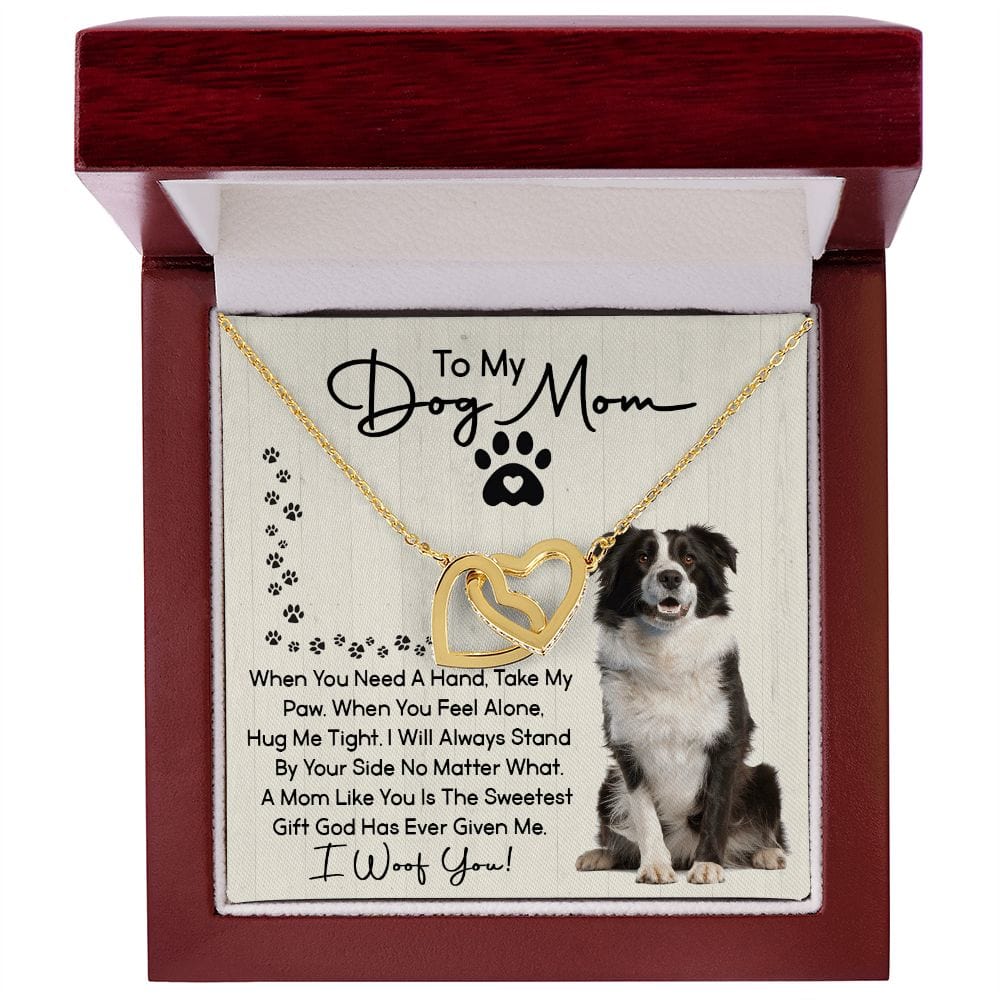 Dog Mom - I Woof You | Interlocking Hearts Necklace