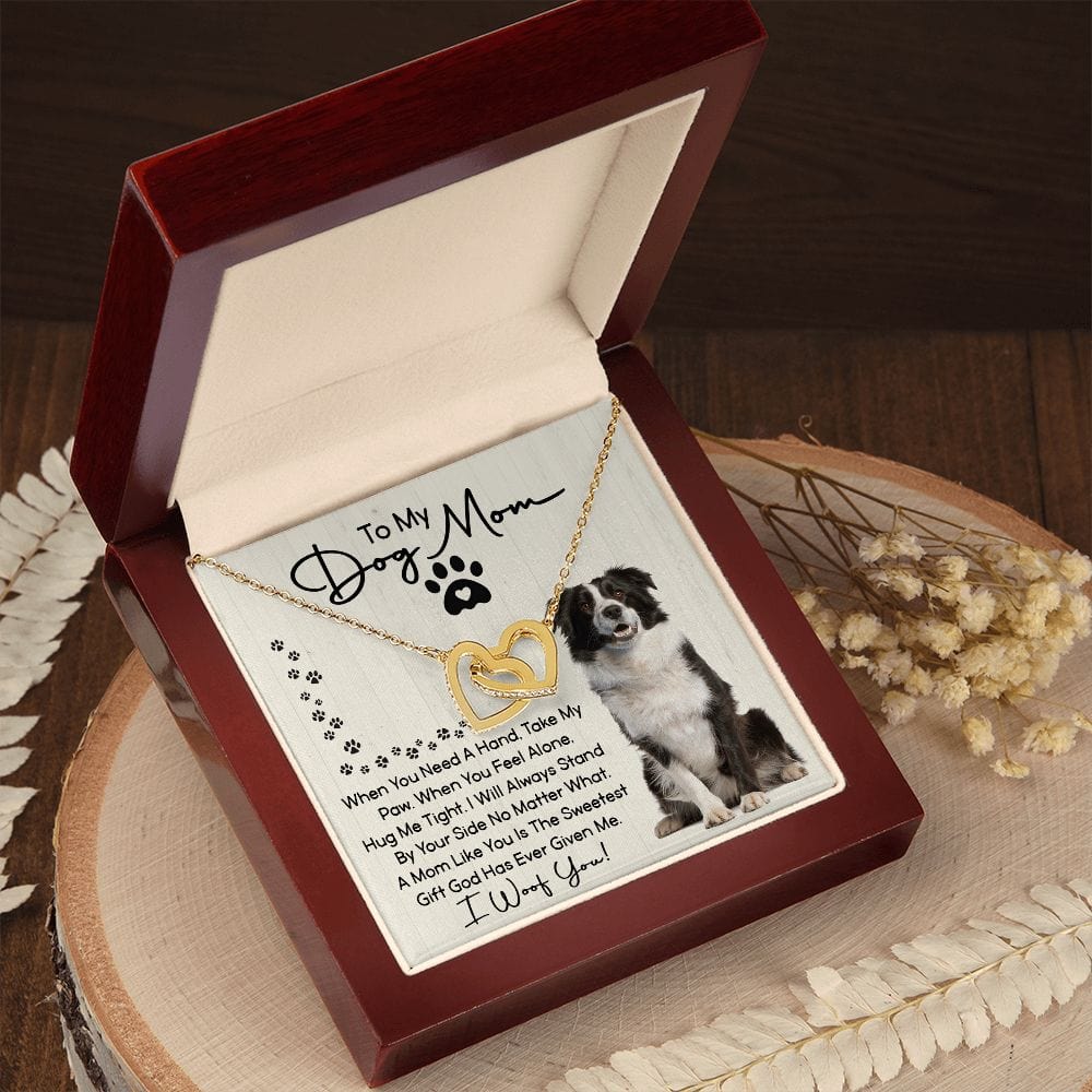Dog Mom - I Woof You | Interlocking Hearts Necklace